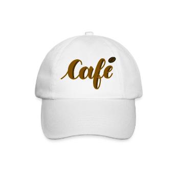 lettrage café - Casquette classique - blanc/blanc - Devant