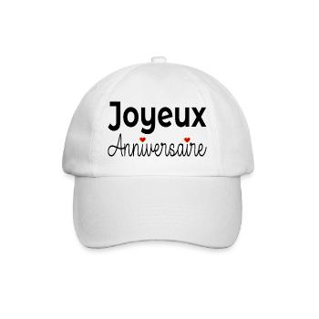 Happy Birthday Heart - Baseball Cap - white/white - Front