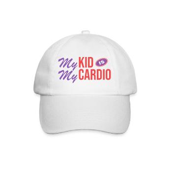Parent Fitness – My Kid is My Cardio - Baseball Cap - white/white - Front