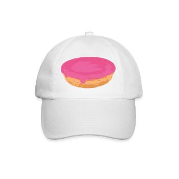 Casse-croûte : le gâteau rose de la cantine ! - Casquette classique - blanc/blanc - Devant