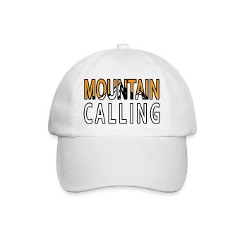 Das Abenteuer wartet auf Sie - Mountain Calling. - Baseballkappe - Weiß/Weiß - Vorne
