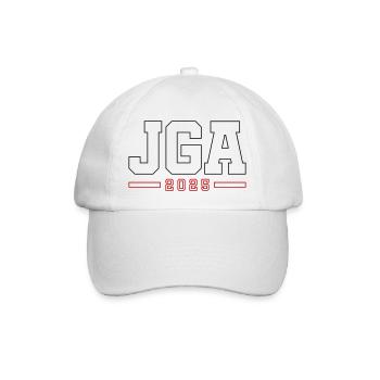 JGA 2025 Kontur Junggesellenabschied - Baseballkappe - Weiß/Weiß - Vorne