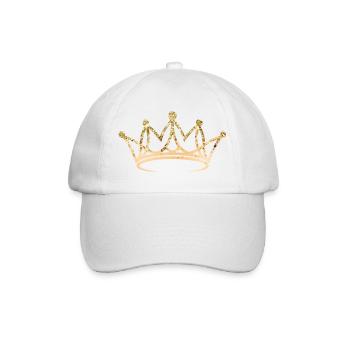 Couronne, élégante, dorée, personnalisable - Casquette classique - blanc/blanc - Devant