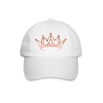 Couronne, élégante, scintillante, personnalisable - Casquette classique - blanc/blanc - Devant