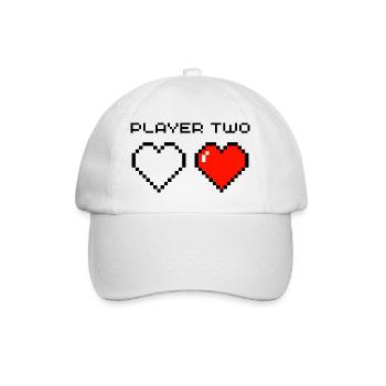 Player Two - Baseballkappe - Weiß/Weiß - Vorne