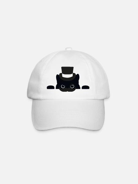 Kiwi the Cat - Gentelman - Baseball Cap - white/white
