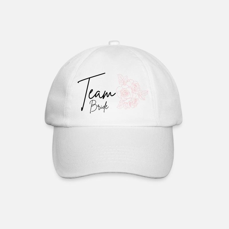 Team Braut - Baseballkappe - Weiß/Weiß