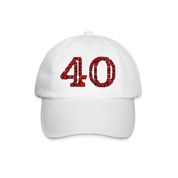 40. 40 YEARS. 40th ANNIVERSARY. 40 YEARS ANNIVERSARY. - Baseball Cap - white/white - Front