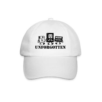 unforgotten vhs floppy disk music cassette - Baseballkappe - Weiß/Weiß - Vorne