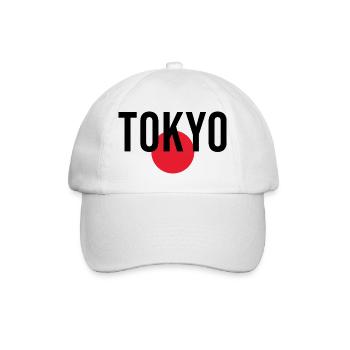 🇯🇵 TOKYO – Modern shirt in the colors of Japan - Baseball Cap - white/white - Front