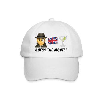 Detektiv und britische Flagge mit Cocktail - Baseballkappe - Weiß/Weiß - Vorne