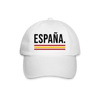 España – Urban Streetwear Shirt - Baseballkappe - Weiß/Weiß - Vorne