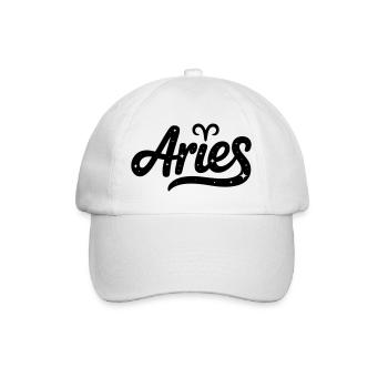 Aries - Zodiac Sign Design - Baseball Cap - white/white - Front