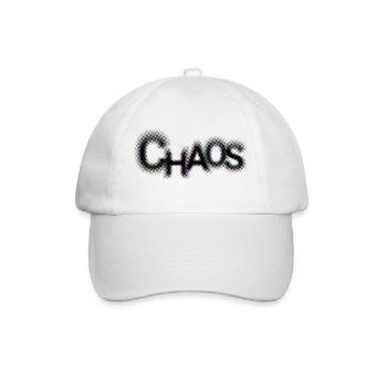 Chad's Groovy Neon Lettering - Baseball Cap - white/white - Front