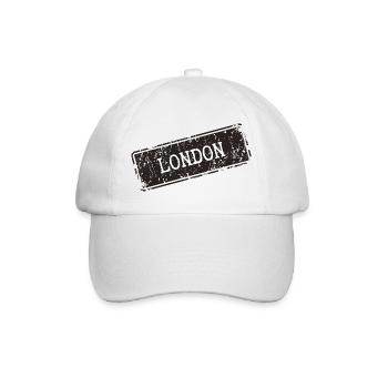 London Vintage Street Sign Design - Baseball Cap - white/white - Front