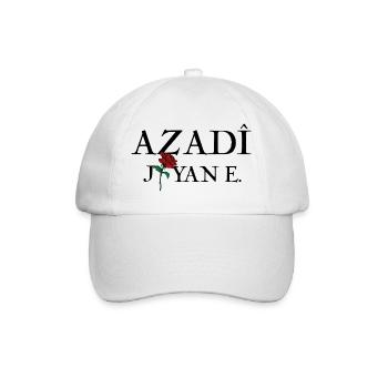 Kurdistan Kurds Azadi Rose motif T-shirt - Baseball Cap - white/white - Front