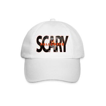 Gruseliges Halloween - Baseballkappe - Weiß/Weiß - Vorne