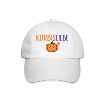 Kürbisliebe Comic Design - Baseballkappe - Weiß/Weiß - Vorne