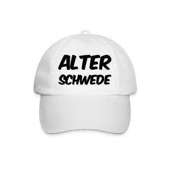 Alter Schwede - Lustiger Spruch - Funny - Baseballkappe - Weiß/Weiß - Vorne