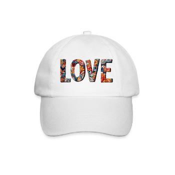 Conception créative de graffitis LOVE - Casquette classique - blanc/blanc - Devant