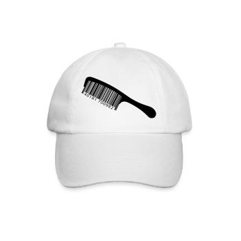 Illustration comb with barcode - Baseball Cap - white/white - Front
