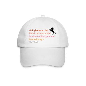 "I believe in the horse" - Baseball Cap - white/white - Front