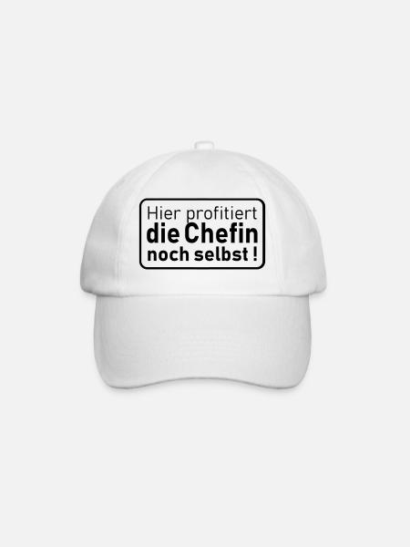 die Chefin noch selbst - Basebollkeps - vit/vit
