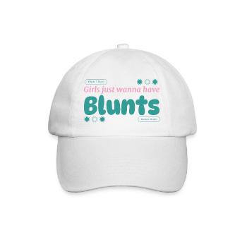 Retro Vibe Teal Pink Druck - Baseballkappe - Weiß/Weiß - Vorne