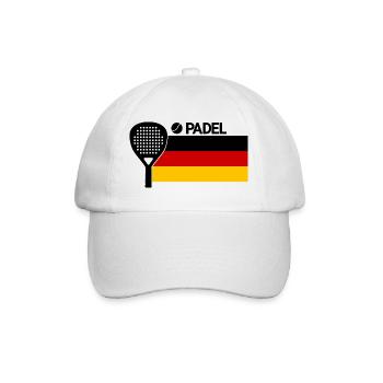 Raquette de padel | Drapeau allemand - Casquette classique - blanc/blanc - Devant