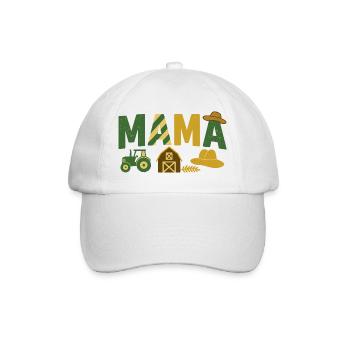 Mama of the Birthday Boy Tractors Farm Trucks - Baseball Cap - white/white - Front