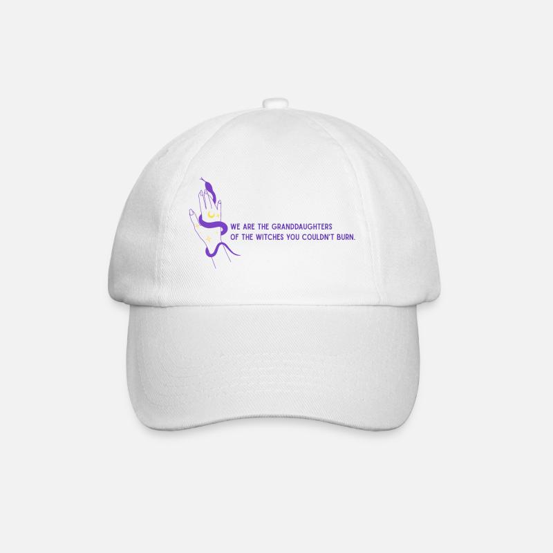 🔮 Witchy Vibes und Feminismus - Baseballkappe - Weiß/Weiß