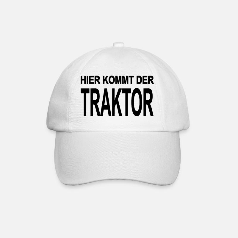 Traktor - Baseballkappe - Weiß/Weiß