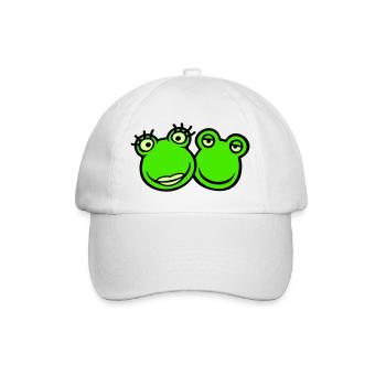 2 grenouilles homme femme aimant couple amis amour équipe - Casquette classique - blanc/blanc - Devant