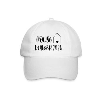 Constructeur de maisons 2026 Cadeau Maison de rêve - Casquette classique - blanc/blanc - Devant