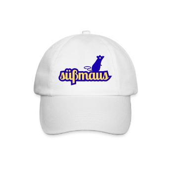 Süßmaus Silhouette Schrift - Baseballkappe - Weiß/Weiß - Vorne