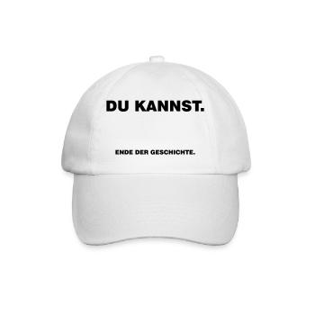 Du_kannst-Ende_der_Geschichte. - Baseball Cap - white/white - Front