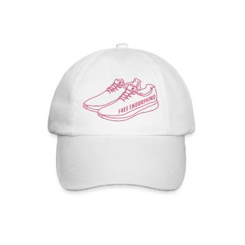 Free Endorphins – Running Motivation Design - Baseball Cap - white/white - Front