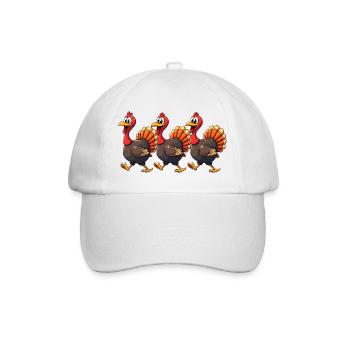 Thanksgiving Truthahn Baby - Baseballkappe - Weiß/Weiß - Vorne