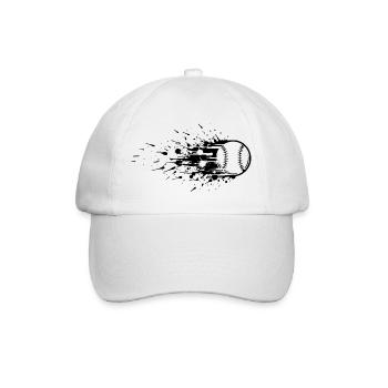 Joueur de baseball énergique Baseball - Casquette classique - blanc/blanc - Devant