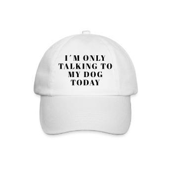 Je ne parle qu’à mon chien aujourd’hui Chemise - Casquette classique - blanc/blanc - Devant