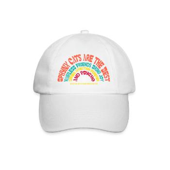 Sphynx Cat Funny Sarcastic Humor - Baseball Cap - white/white - Front