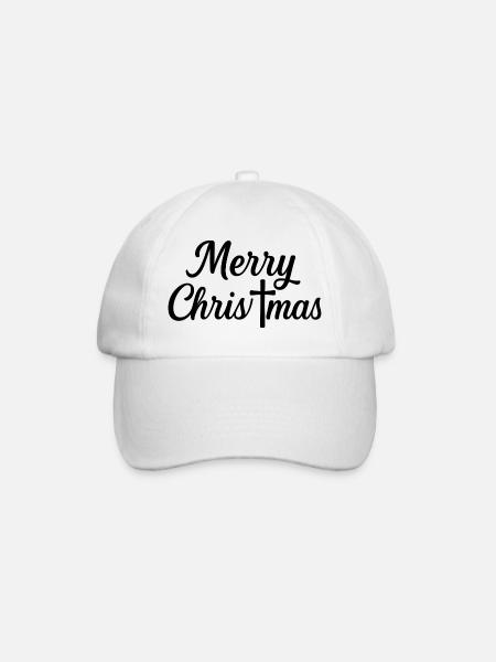 Lustiges Weihnachts T-Shirt Geschenk - Baseballkappe - Weiß/Weiß