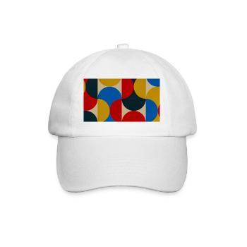 Colorful Circle Blocks - Baseball Cap - white/white - Front