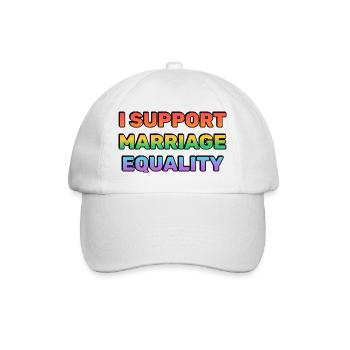Support Marriage Equality Rainbow Colours - Baseball Cap - white/white - Front
