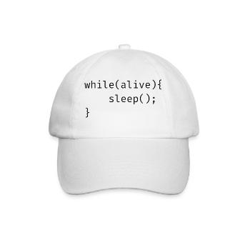 while(alive){ sleep(); Memes - Baseball Cap - white/white - Front