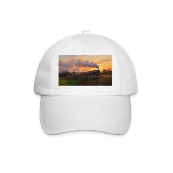 Sunset Steam Train - Baseball Cap - white/white - Front