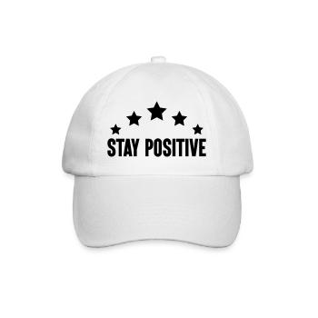 Stay positive star - Baseballkappe - Weiß/Weiß - Vorne