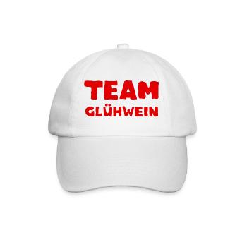 Weihnachtsmark Glühwein Team Winter Design - Baseballkappe - Weiß/Weiß - Vorne