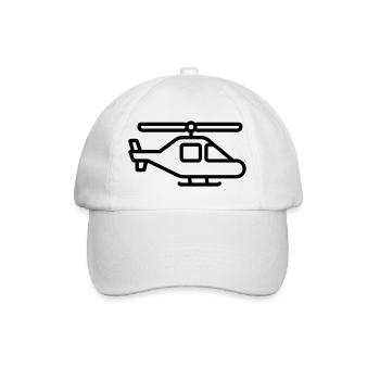 Hubschrauber - Baseballkappe - Weiß/Weiß - Vorne