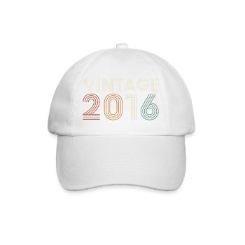 2016 Vintage Rétro Cadeau d’anniversaire - Casquette classique - blanc/blanc - Devant